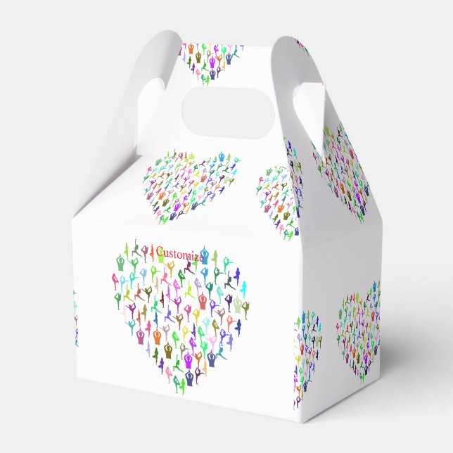 Yoga Poses Heart Thunder_Cove Favor Boxes (Front Side)