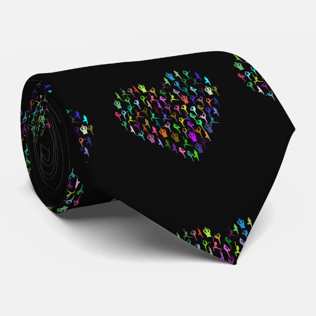 Yoga Poses Heart Thunder_Cove Neck Tie (Rolled)