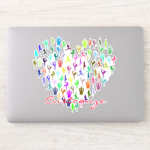 Yoga Poses Heart Thunder_Cove Sticker