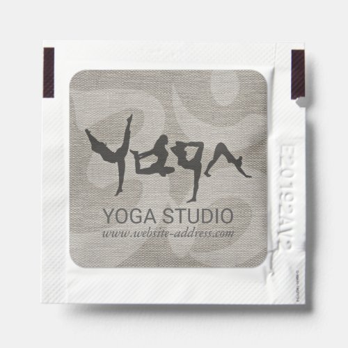 YOGA Poses Human Alphabet Letters Om Symbol Linen Hand Sanitizer Packet