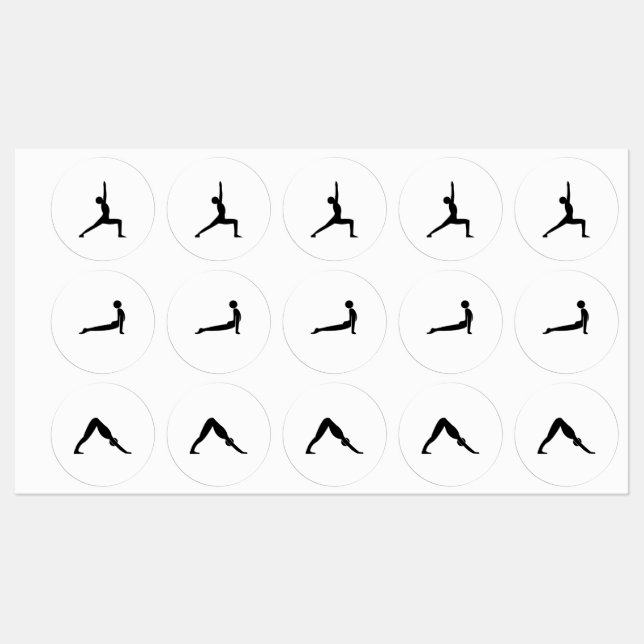 Yoga Poses Labels (Sheet)