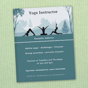 Yoga Poses & Landscape - Yoga Instructor Flyer