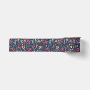 Yoga Poses, Meditation, New Age Art Grosgrain Ribbon