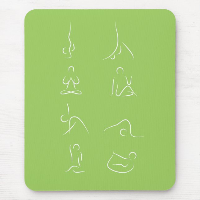 Yoga Poses Mouse Pad (Front)