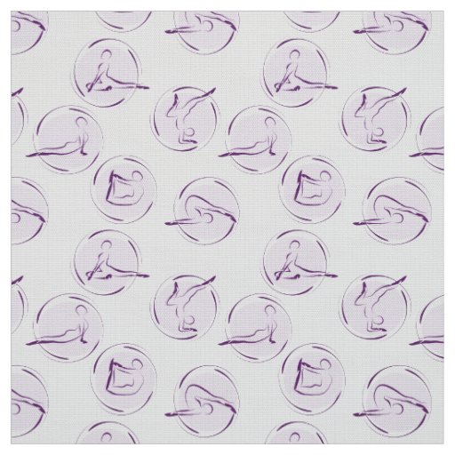 Yoga poses pattern fabric