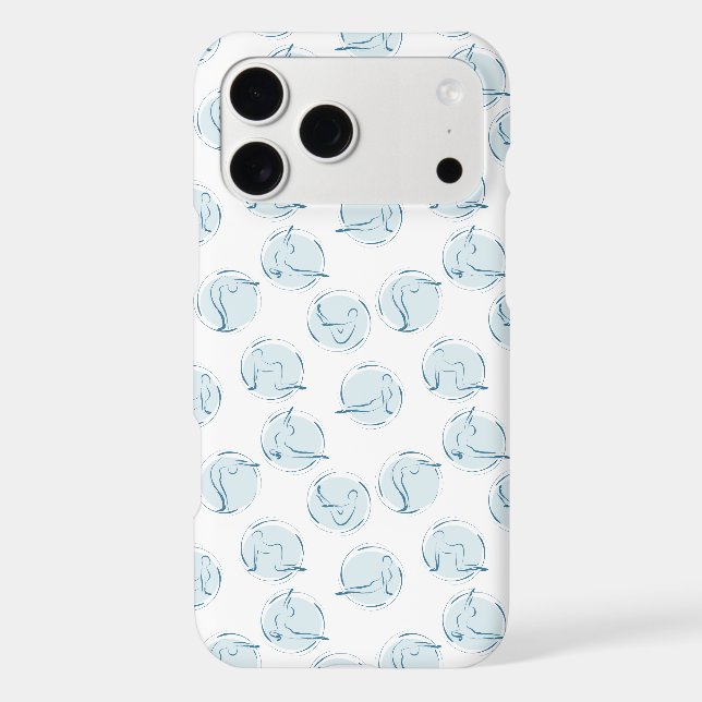 Yoga poses pattern iphone case (Back)