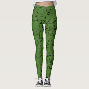 Yoga poses pattern   Yoga seamless pattern 10 Leggings