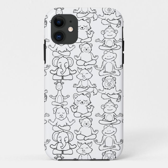 Yoga poses pattern | Yoga seamless pattern 16 Case-Mate iPhone Case (Back)