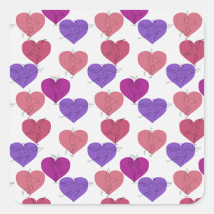 Yoga poses pattern Yoga seamless pattern 1 Square Sticker