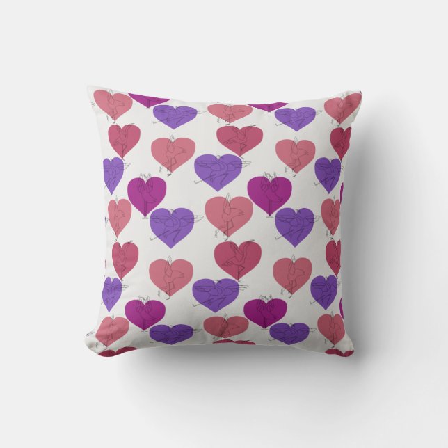 Yoga poses pattern | Yoga seamless pattern 1 Throw Pillow (Front)
