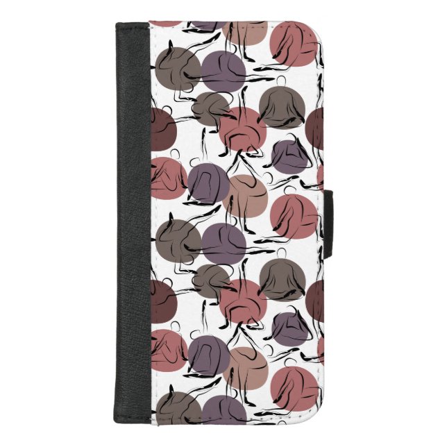 Yoga poses pattern | Yoga seamless pattern 22 iPhone Wallet Case (Front)