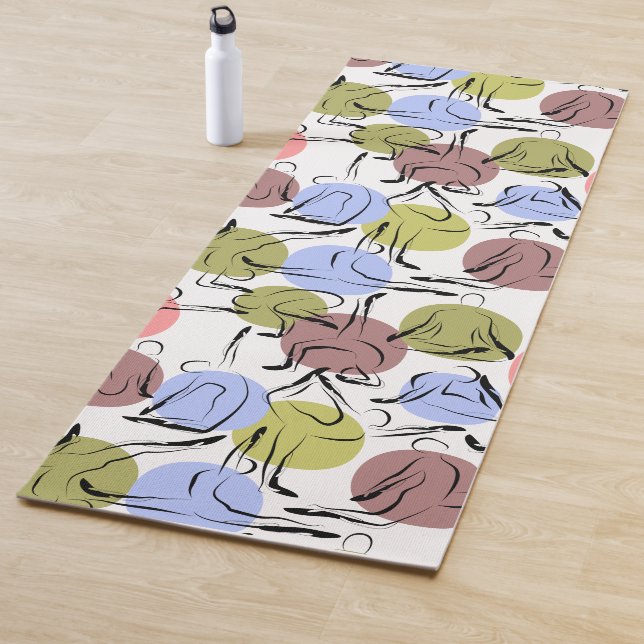 Yoga poses pattern | Yoga seamless pattern 25 Mat (In Situ)