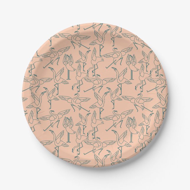 Yoga poses pattern | Yoga seamless pattern 29 Paper Plates (Front)