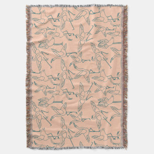 Yoga poses pattern Yoga seamless pattern 29 Throw Blanket