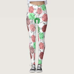 Yoga poses pattern Yoga seamless pattern 30 Leggings