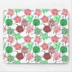 Yoga poses pattern Yoga seamless pattern 30 Mouse Pad