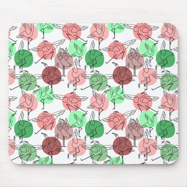 Yoga poses pattern | Yoga seamless pattern 30 Mouse Pad (Front)