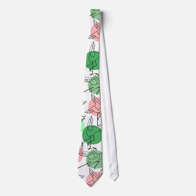 Yoga poses pattern | Yoga seamless pattern 30 Neck Tie (Front)
