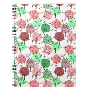 Yoga poses pattern Yoga seamless pattern 30 Notebook