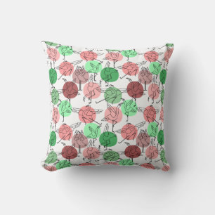 Yoga poses pattern   Yoga seamless pattern 30 Throw Pillow