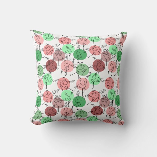Yoga poses pattern | Yoga seamless pattern 30 Throw Pillow (Front)