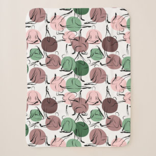 Yoga poses pattern Yoga seamless pattern 33 Sherpa Blanket
