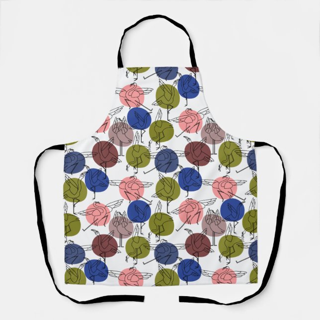 Yoga poses pattern | Yoga seamless pattern 34 Apron (Front)