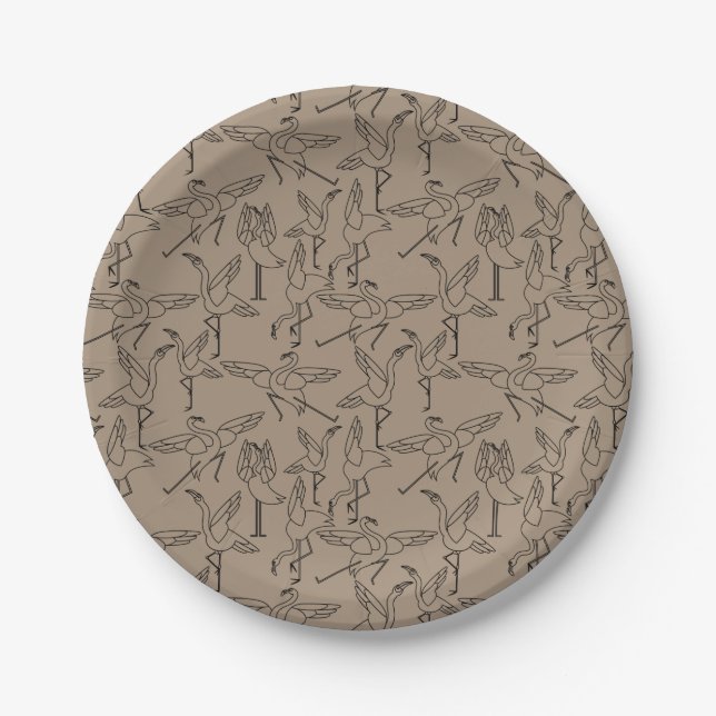 Yoga poses pattern | Yoga seamless pattern 35 Paper Plates (Front)