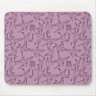 Yoga poses pattern Yoga seamless pattern 36 Mouse Pad