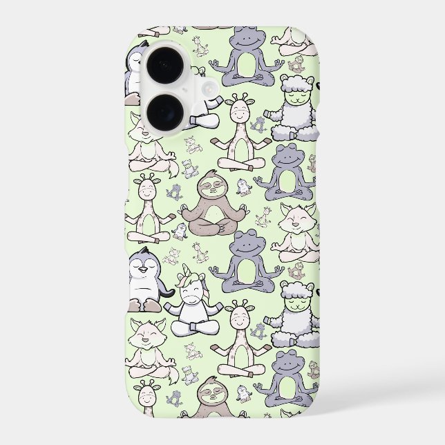 Yoga poses pattern | Yoga seamless pattern 46 Iphone Case (Back)