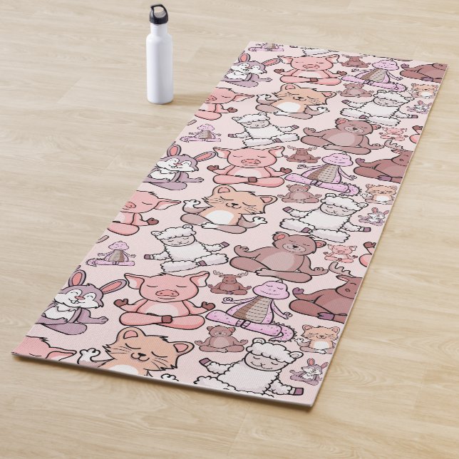 Yoga poses pattern | Yoga seamless pattern 48 Yoga Mat (In Situ)