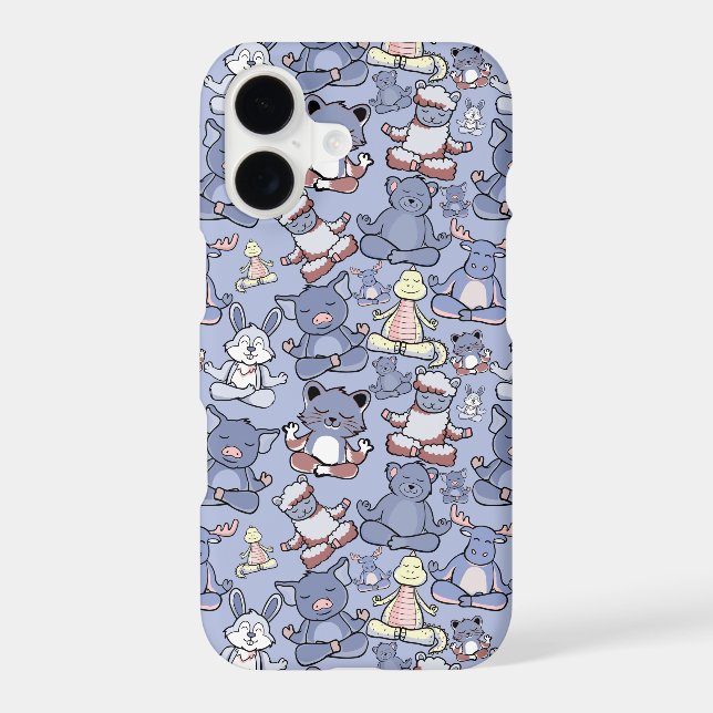 Yoga poses pattern | Yoga seamless pattern 49 Iphone Case (Back)