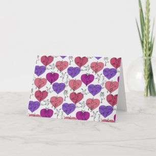 Yoga poses pattern Yoga seamless pattern 4 Card