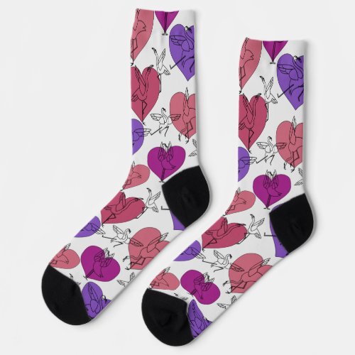 Yoga poses pattern  Yoga seamless pattern 4 Wrapp Socks