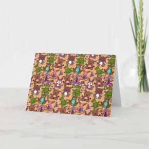 Yoga poses pattern Yoga seamless pattern 50 Card