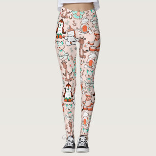 Yoga poses pattern   Yoga seamless pattern 51 Leggings