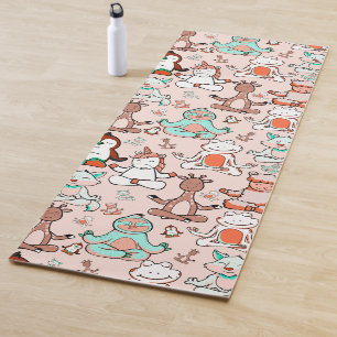 Yoga poses pattern Yoga seamless pattern 51 Mat