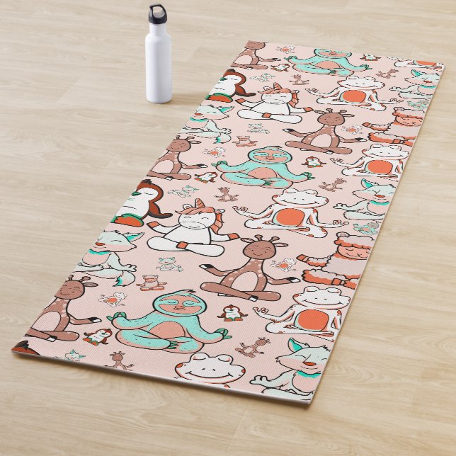 Yoga poses pattern | Yoga seamless pattern 51 Yoga Mat (In Situ)
