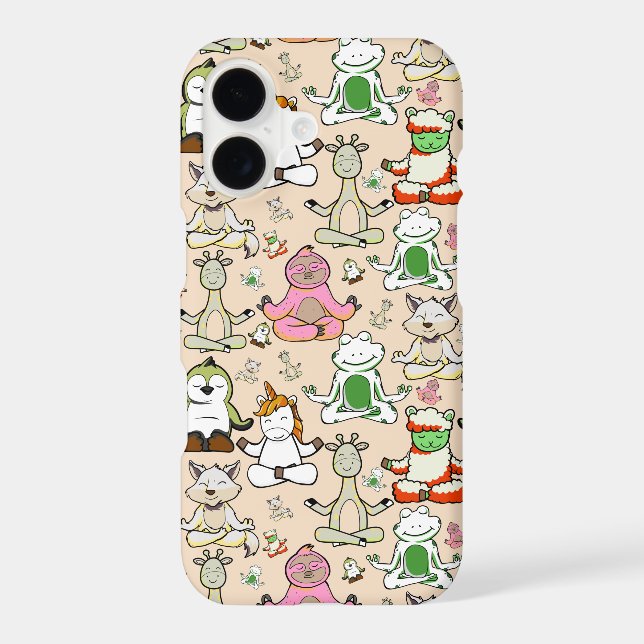 Yoga poses pattern | Yoga seamless pattern 52 Iphone Case (Back)