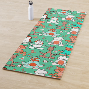 Yoga poses pattern Yoga seamless pattern 53 Mat