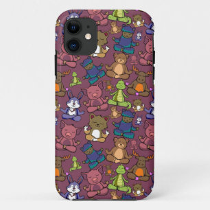Yoga poses pattern Yoga seamless pattern 64 iPhone 11 Case