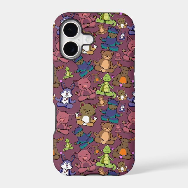 Yoga poses pattern | Yoga seamless pattern 64 Iphone Case (Back)