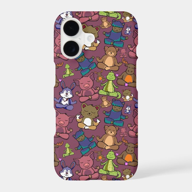 Yoga poses pattern | Yoga seamless pattern 64 Iphone Case (Back)