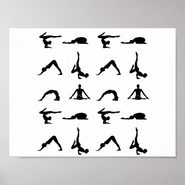 Yoga Poses Poster- 64 Yoga Asanas for Full Body Workout- Laminated Home  Workout | eBay