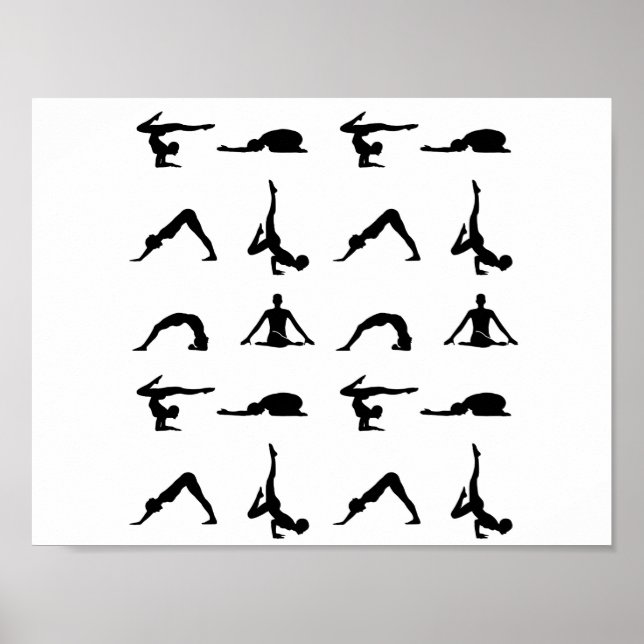 Yoga poses poster (Front)
