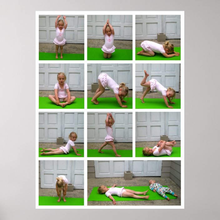 yoga poses poster zazzlecom