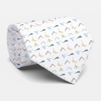 Yoga Poses Silhouette Mindfulness Meditation Neck Tie by ShawlinMohd at Zazzle