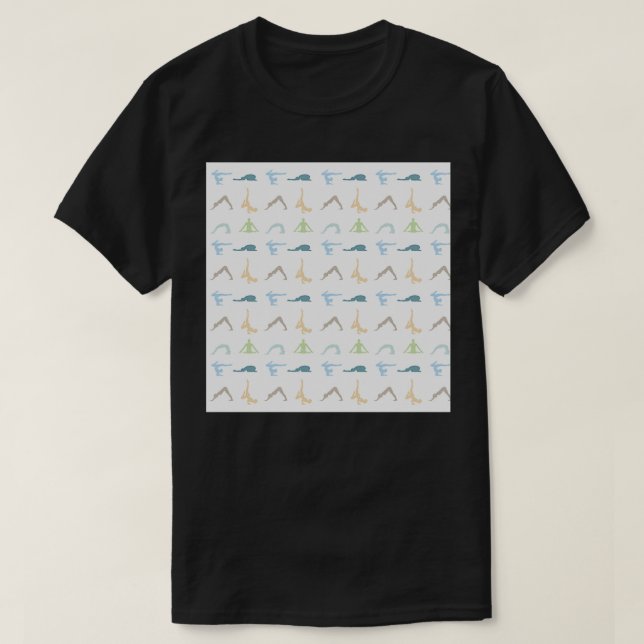 Yoga poses silhouette T-Shirt (Design Front)