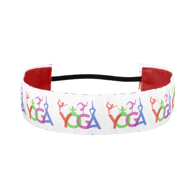 Yoga Poses Silhouettes Thunder_Cove  Athletic Headband (Front)