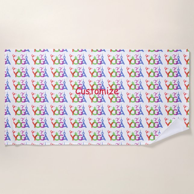 Yoga Poses Silhouettes Thunder_Cove  Beach Towel (Front)